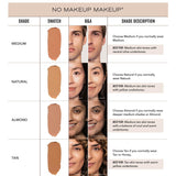 Foundation by No Makeup Makeup | Conceal & Correct with Long-Lasting, Buildable Formula & Lightweight Soft Finish | Cruelty-Free, Vegan, Fragrance-Free | Almond