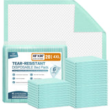 BIGGMED Tear-Resistant Disposable Bed Pads 48" x 36" 20 Count Underpads Extra Large Incontinence Bed Pads Heavy Duty Absorbency Chux Pads Pee Pads for Adult Elderly Puppy Pads for Training