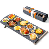 Warming Mat for Food Extra Large 36"x16", 500W Food Warming Mats for Countertop, Food Warmer Trays Chafing Dishes for Buffets Party, 9-Level Temp 12H Timer, Child Lock, Gatherings Portable