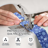 40 Pcs Winter Christmas Snowflakes Cotton Jelly Fabric Strips Blue and White Snowflake Reindeer Patchwork Strips for Quilting Crafting Snowman Precut Patchwork for Sewing DIY Crafts