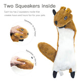 SHARLOVY Dog Squeaky Toys 5 Pack, Pet Crinkle Toy No Stuffing Animals Plush