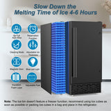 Commercial Ice Maker Machine 120 LBS/24H, 40 Ice Trays 60 LBS Cold Preservation Bin for 4-6 H, Freestanding Undercounter Ice Maker Stainless Steel, Ice Machine for Restaurant Bar Kitchen Cafe, Black