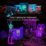 LED Color Landscape Outdoor Spotlight - 120V 25W Remote Waterproof Spot Lights for Yard Garden Tree House Halloween Christmas Lighting