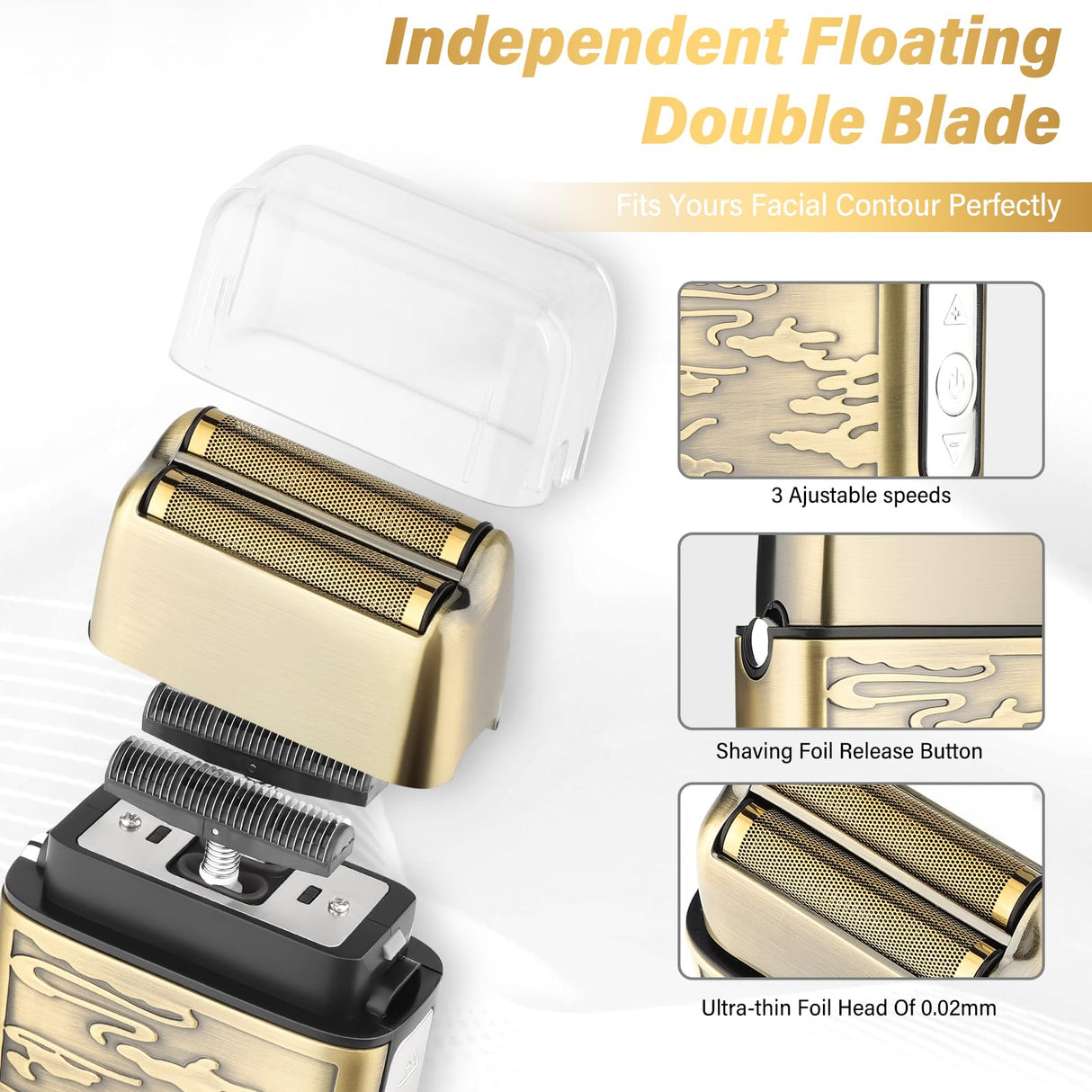 GSKY Hair Clippers for Men Professional, Beard Trimmer Kits & Sets, Cordless Mens Hair Trimmer, Electric Shavers, Haircutting Machine with LED Display, for Barber