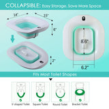 IRWPITW Sitz Bath, Electric Sitz Bath for Toilet Seat Hemorrhoids Postpartum Care Tub, Sits Bath Soak Pan for Women Men, Sitz Baths Salts Bowl, Hip Bath Basin, Foldable, Water Spray Style, Green