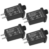 [4Pack] Replacement Yard Inflatable Adapter - 1.5A Transformer US Plug for Halloween Christmas Thanksgiving Inflatables, Class 2 Power Supply 120vac 60hz for LED Light