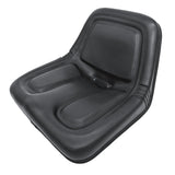 Keystone Seats Steel Pan Lawn Mower, Tractor & Equipment Seat – 1 YEAR WARRANTY – Mid-Back Black Vinyl, Drain Holes – Fits Cub Cadet, Craftsman, Husqvarna, Toro, MTD, Snapper, Murray, Bad Boy