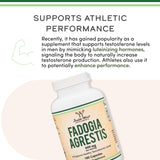 Fadogia Agrestis 600mg Per Serving (180 Capsules) Powerful Extract to Support Athletic Performance (Third Party Tested, Non-GMO, Vegan, Gluten Free) by Double Wood