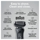 Braun Electric Razor for Men, Waterproof Foil Shaver, Series 5 5050cs, Wet & Dry Shave, with Beard Trimmer and Body Groomer, Rechargeable, Charging Stand Included, Blue