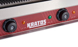 Kratos Commercial Electric Panini Sandwich Grill with Grooved Plates, 18.7" x 9" Cooking Surface, Commercial Countertop Panini Press, 120V, 3500W (29Y-023)