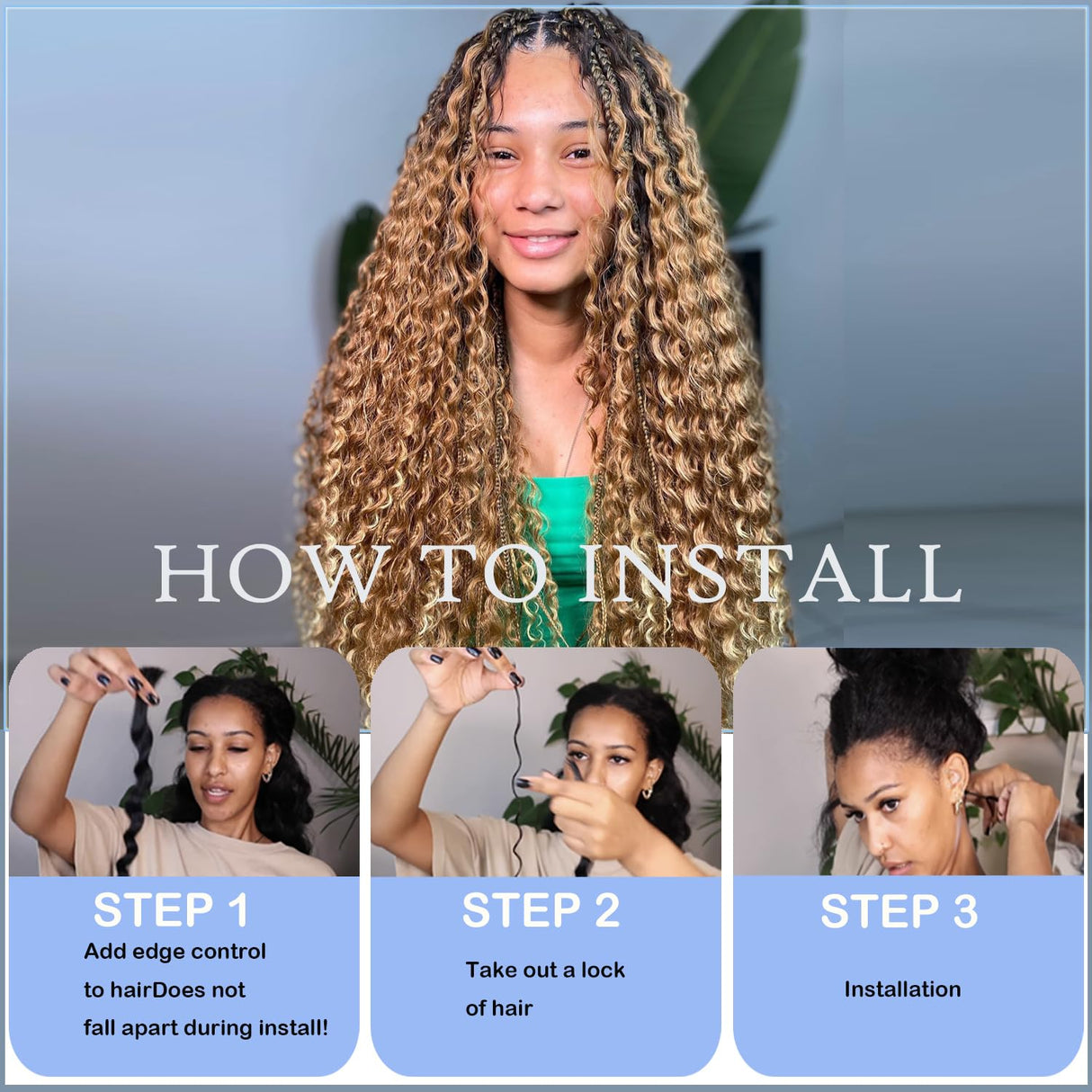 Human Braiding Hair 20 Inch 5 Bundles Deep Wave Bulk for Braiding 27/30 Ombre No Weft 100% Unprocessed 12A for Boho Braids 150g/Pack