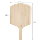 New Star Foodservice Wooden Pizza Peel, 16" L x 14" W, 24" Overall