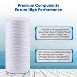 PUREPLUS 5 Micron 10 x 4.5 Whole House String Wound Sediment Filter for Well Water, Replacement Cartridge for 84637, WPX5BB97P, PC10, 355214-45, 355215-45, WP10BB97P, WP5BB97P, 2Pack