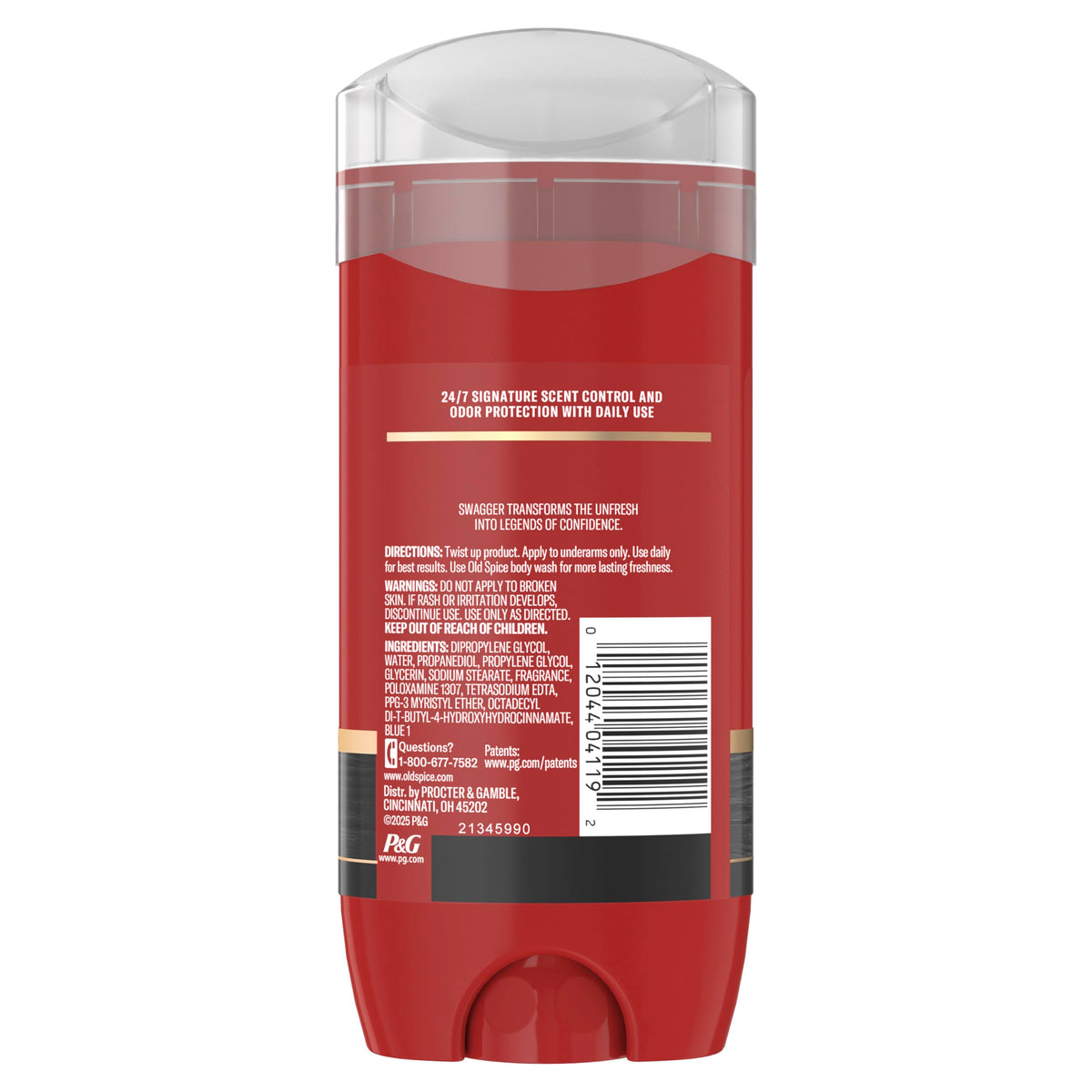 Old Spice Deodorant for Men, Aluminum Free, Swagger Scent, 3.8 oz Pack of 3