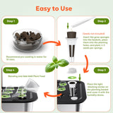 Owltron 165 Pcs Hydroponic Seed Pods Kits, Grow Anything Kit Pod for Indoor Herb Garden with 50 Sponges, 4 A&B Nutrient Plant Food, 30 Baskets, 50 Stickers, 30 Germination Domes, 1 Tweezer