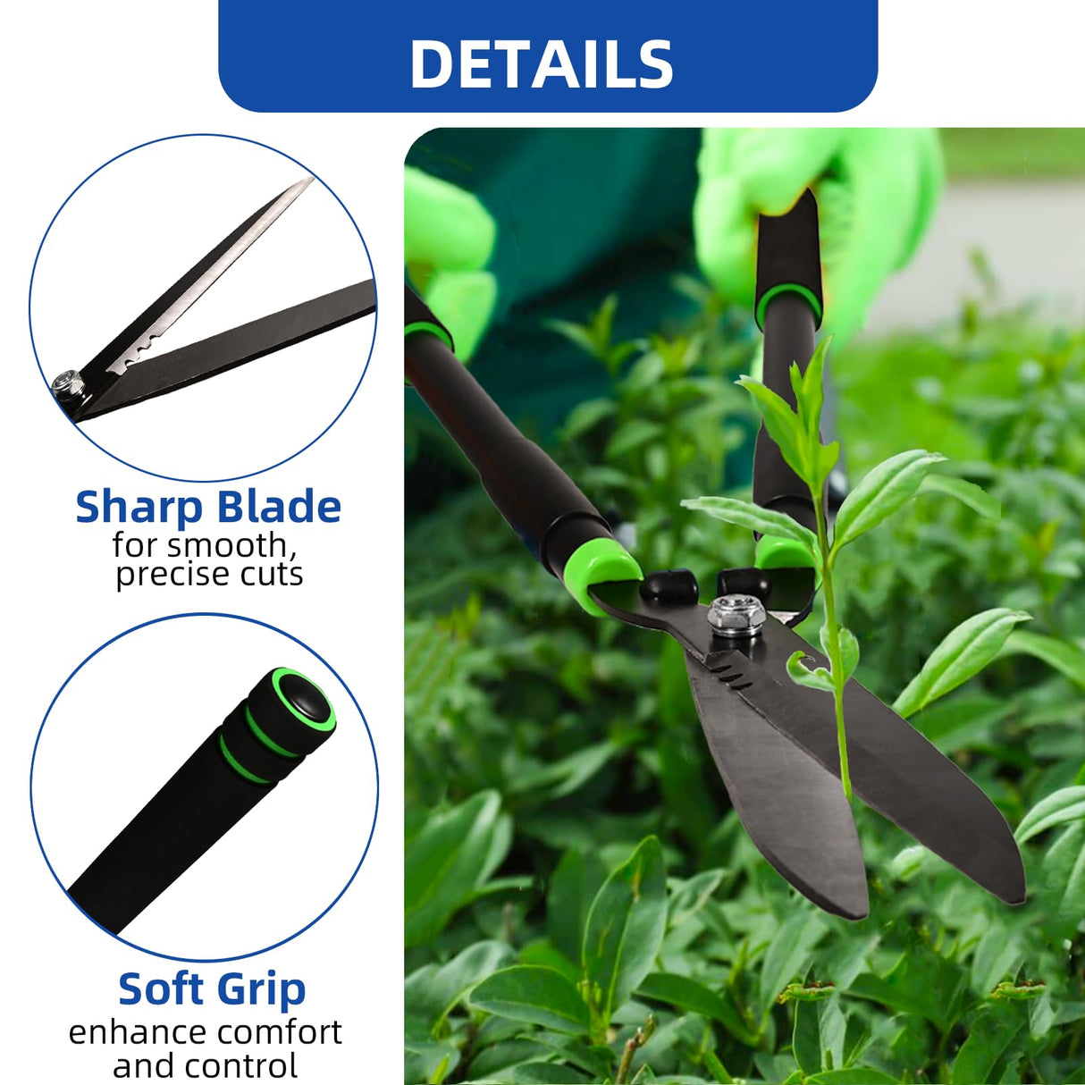 Hedge Clippers Heavy Duty Hedge Shears, Hedge Clippers for Gardening Pruning Shaping Shrubs and Decorative Plants Garden Hedge Shears for Effortless Trimming