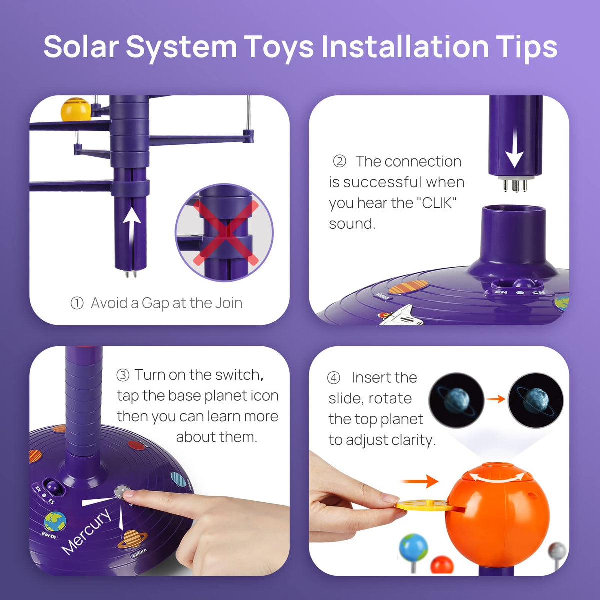 Science Can Solar System for Kids, Talking Astronomy Solar System Model Kit
