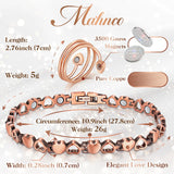 Copper Anklet for Women Magnetic Copper Ankle & Lymphatic Drainage Ring with 3500 Gauss Magnets 100% Solid Pure Copper Jewelry Gift with Adjustment Tool