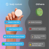 Body Restore Shower Steamers Aromatherapy 6 Pack - Christmas Stocking Stuffers, Birthday Gifts for Women, White Elephant, Relaxation, Self Care for Men - Bloom