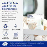 The Clean People Laundry Detergent Sheets - Laundry Soap - Ultra Concentrated, Recyclable Packaging, Stain Fighting - Spring Scent, 96 Pack