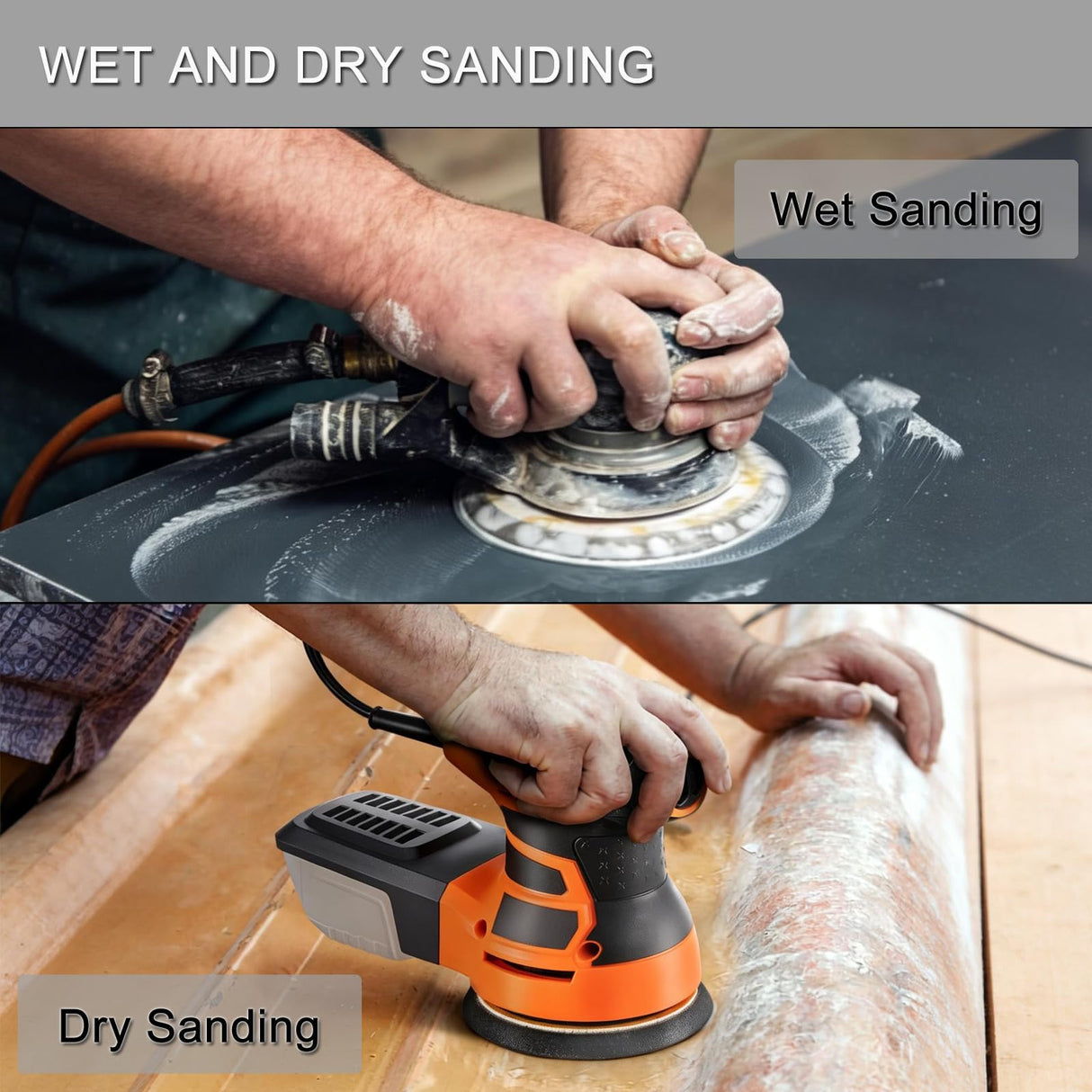 6 Inch 50 Pcs Wet Dry Sanding Discs Hook and Loop, 10000 Grit Sandpaper Automotive Wood Metal Polishing & Sanding, Silicon Carbide Sand Paper for Random Orbital Sander (Grit 10000)