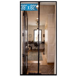 Fenestrelle Magnetic Screen Door – Heavy Duty, Hands Free Fiberglass Mesh with Self Closing Magnetic Seal, White Trim – Fits 34" x 80" Doors (Screen Size 36" x 82")