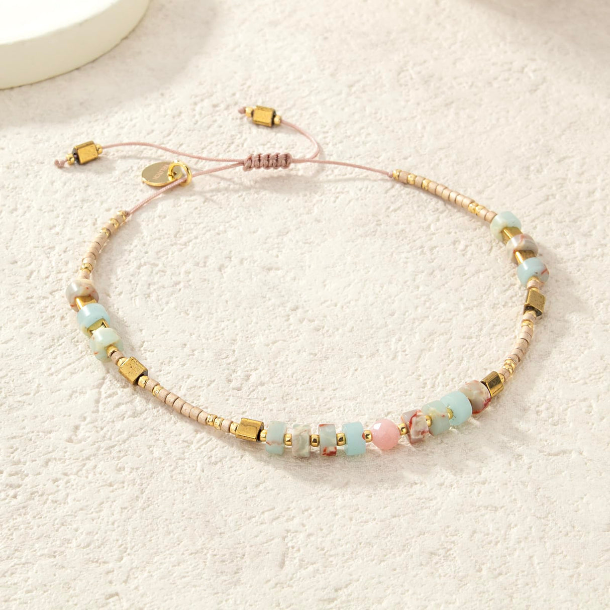 KELITCH Women Strand Bracelets Seed Bead Thin Rope Friendship Bracelets Handmade Adjustable Jewelry F