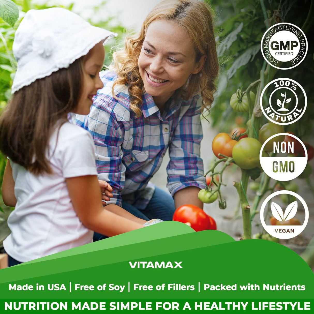 Vitamax Super Fruit and Vegetable Supplements – Whole Superfood Vitamins & Minerals – 90 Veggie and 90 Fruit Capsules for Women, Men, and Kids - Soy Free – Made in The USA