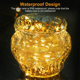 btfarm 30 Pack Fairy Lights Battery Operated [3 Modes], 7ft 20 Led Twinkle Lights String Lights Waterproof Bulk Small Mini Silver Wire for Christmas Mason Jars Wedding Table Centerpiece, Warm White