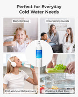 Waterdrop Replacement for GE® RPWFE®, RPWF (Built-in CHIP) Refrigerator Water Filter, Compatible with GFE28GYNFS, GFE28GELDS, PFE28KELDS, PFE28KYNFS, GFD28GELDS, PWE23KELDS, 2 Filters