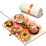 Warming Mat for Food | Max Temp 248℉,Electric Warming Tray with Timer and 8-Level Adjustable,Fast Full-Surface Food Heating Mat with Child Lock,Roll-Up & Portable Silicone Food Warmer for Buffet Party