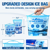 HEYTRIP 4 Pack Reusable Ice Bags for Cooler 2.5lb 5lb Ice Cube Bags, Long Lasting Cold Dry Freezer Packs, Leakproof Water Container - Fill it with Ice to Keep Cooler Cold and Drink its ICY Water