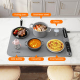 Firelex Food Warming Mat for Buffet, Silicone Food Warm Mat with Timer & 7-Temp Settings, 8s Fast Heat, The Perfect Gift Keep Meals Warm for Parties, Family Dinners, Gray