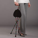 Switch Sticks Walking Stick, Walking Cane, Cane Chair, Quad Cane and Folding Cane with Seat is 34 Inches Tall, FSA and HSA Eligible, Supports Up to 220 Pounds, Bubbles