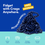 Speks Crags Ferrite Putty, 500+ Ferrite Stones in a Tin, Fidget Toy for Adults & Teens 14+, Desk Toy for Office, Christmas Gift, Holiday Stocking Stuffer, Stress Relief Present | Matte Indigo, Medium