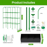 63"x49"Cucumber Trellis with Grow Bag,U-Shape Trellis for Climbing Plants