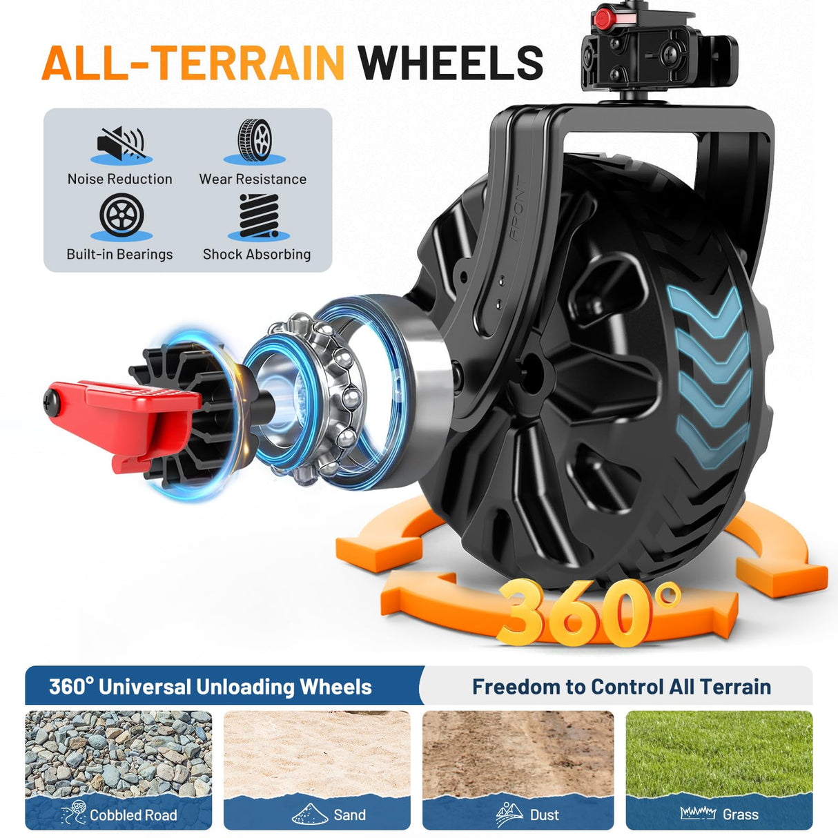 TIMBER RIDGE Push & Pull Double Decker Wagon, 400L Capacity & 450lb Load