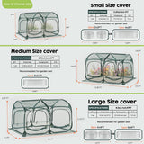 Poray Large 6.6x3.3FT Tunnel Plant Netting Cover, Pop up Crop Cage Gardening Net Cover for Protecting Vegetables &Fruits,Durable Gardening Net for Plant and Small Animals