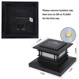Dynaming 8 Pack Solar Post Cap Lights Outdoor with Flickering Flame Light, Fence Post Solar Lights Fit for 4x4 5x5 6x6 Vinyl/Wooden Posts, High Brightness SMD LED Lighting Decor for Garden Deck Patio