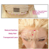 IJFMMEL 30 Inch 613 Lace Front Wig Human Hair Pre Plucked 200% Density 13X6 Deep Wave HD Transparent Blonde Lace Frontal Wig Human Hair For Women