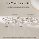 EAMTI 3CT 925 Sterling Silver Engagement Rings Radiant Cut Solitaire Cubic Zirconia CZ Wedding Promise Rings for Her Wedding Bands for Women Size 9