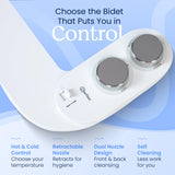 CLEAR REAR Bidet Attachment for Toilet Seat -Non-Electric with Self Cleaning Nozzles, Leak Proof Connectors, Adjustable Water Spray, Rear & Feminine Wash - Toilet Bidet Upgrades (Cold & Warm Water)
