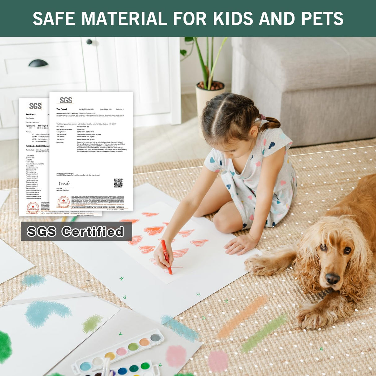 Desk Chair Mat for Carpet, 46"x 60" Anti-Slip Waterproof Plastic Rolling Chair Floor Mat for Home Office, Clear Heavy Duty Easy Glide Computer Chair Mat, Carpet Protector Mat for Office Chair