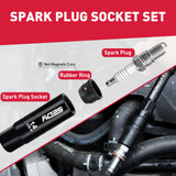 96-Piece 3/8" Drive Impact Socket Wrench and Bit Set, SAE 5/16”-3/4” & Metric 8-22mm, Cr-V Standard & Deep Sockets, Power Bits, Ratchet Handle, Universal Joint, Bit Holder, Adapters, Spark Plug Socket