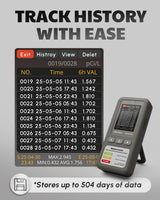 AEGTEST HOUND-1011 Portable Radon Detector for Home, Lightweight, High-Accuracy Sensor, 45-Day Monitoring, Easy-to-Use Radon Tester, Short- & Long-Term in pCi/L or Bq/m³ for Basement – Gray
