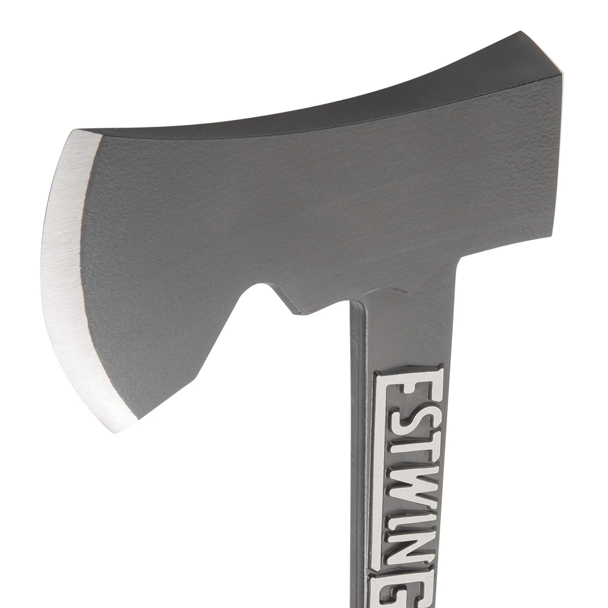 ESTWING Camper's Axe - 14" USA Made Black Hatchet with Tent Stake Puller & Hi-Vis Orange Shock Reduction Grip - EO-25A