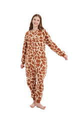 AnmHIwcte Giraffe Onesie Adult Halloween Christmas Cosplay Animal Costume Unisex Pajamas For Women Men