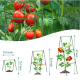 Updated A-Frame Cucumber Trellis for Raised Beds, Adjustable Size Garden Trellis for Climbing Plant Outdoors with Climbing Net and Plant Support Clip for Vegetable Grape Tomato Garden Supplies