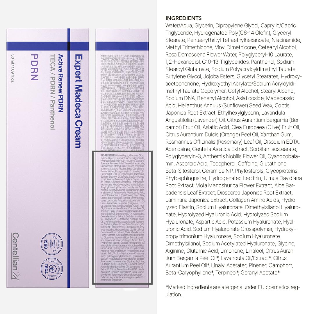 CENTELLIAN 24 Expert Madeca Cream Active Renew PDRN, TECA, Firming