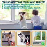Sliding Window Locks (6 Sets), Security Window Locks with Keys, Adjustable Aluminum Sliding Window Stops, Easy Installation Without Drilling, for Vertical and Horizontal Sliding Windows (Silver)